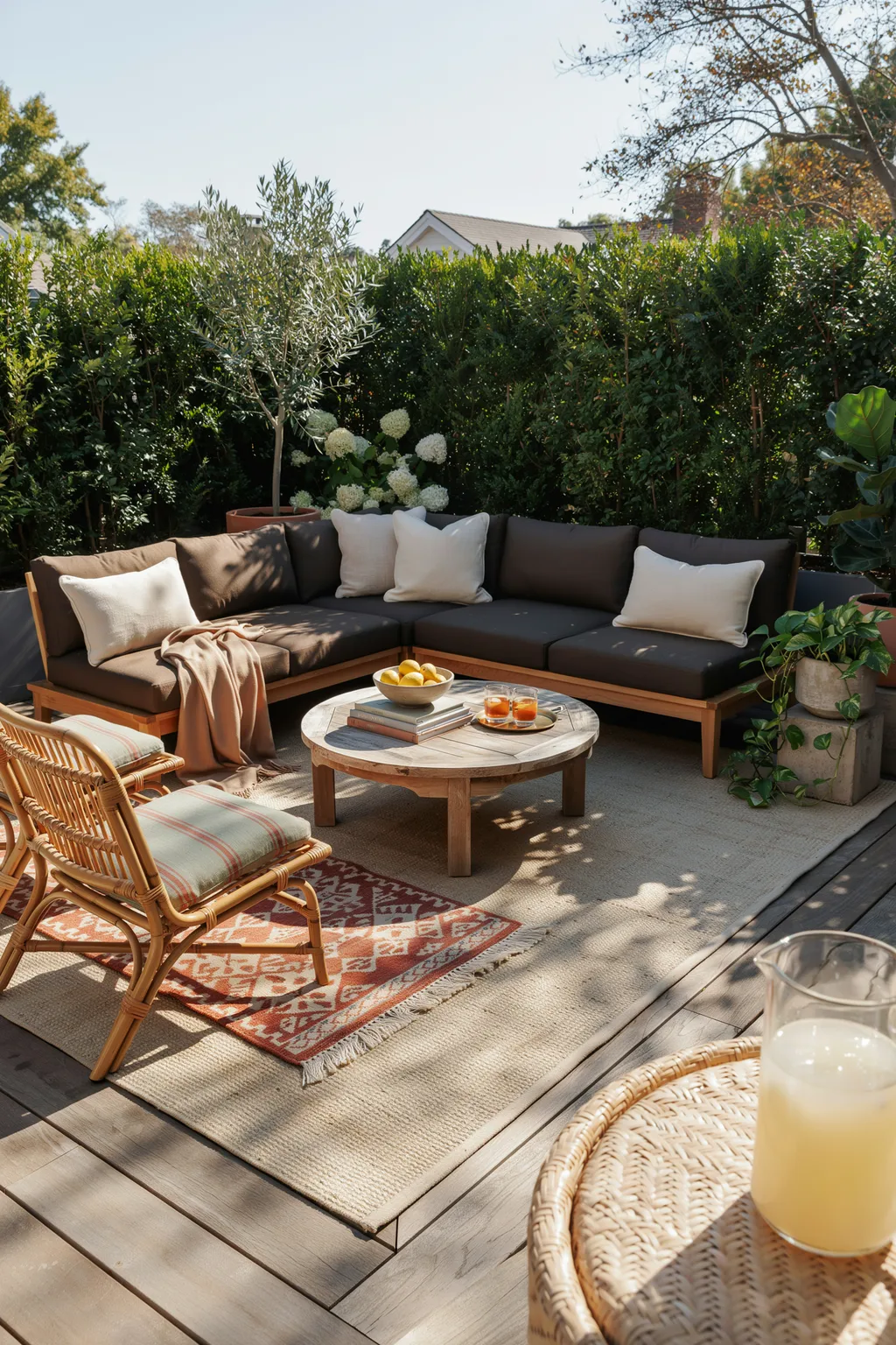 Layer Outdoor Rugs for Instant Warmth