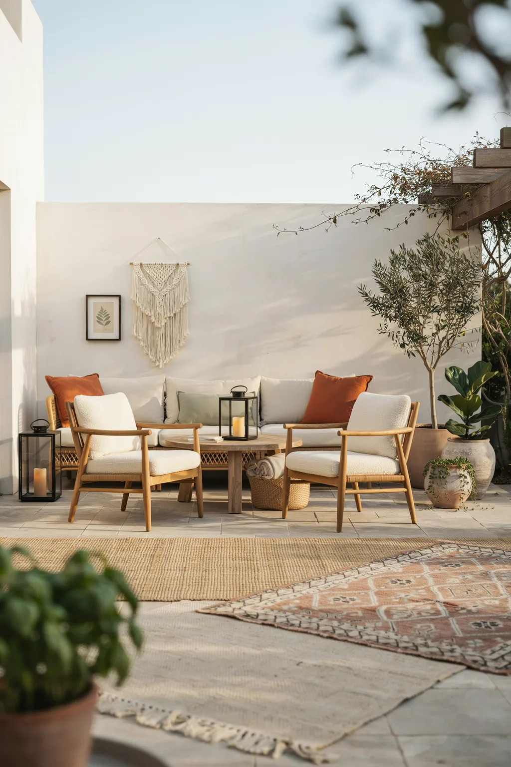 Layer Outdoor Rugs on Your Patio