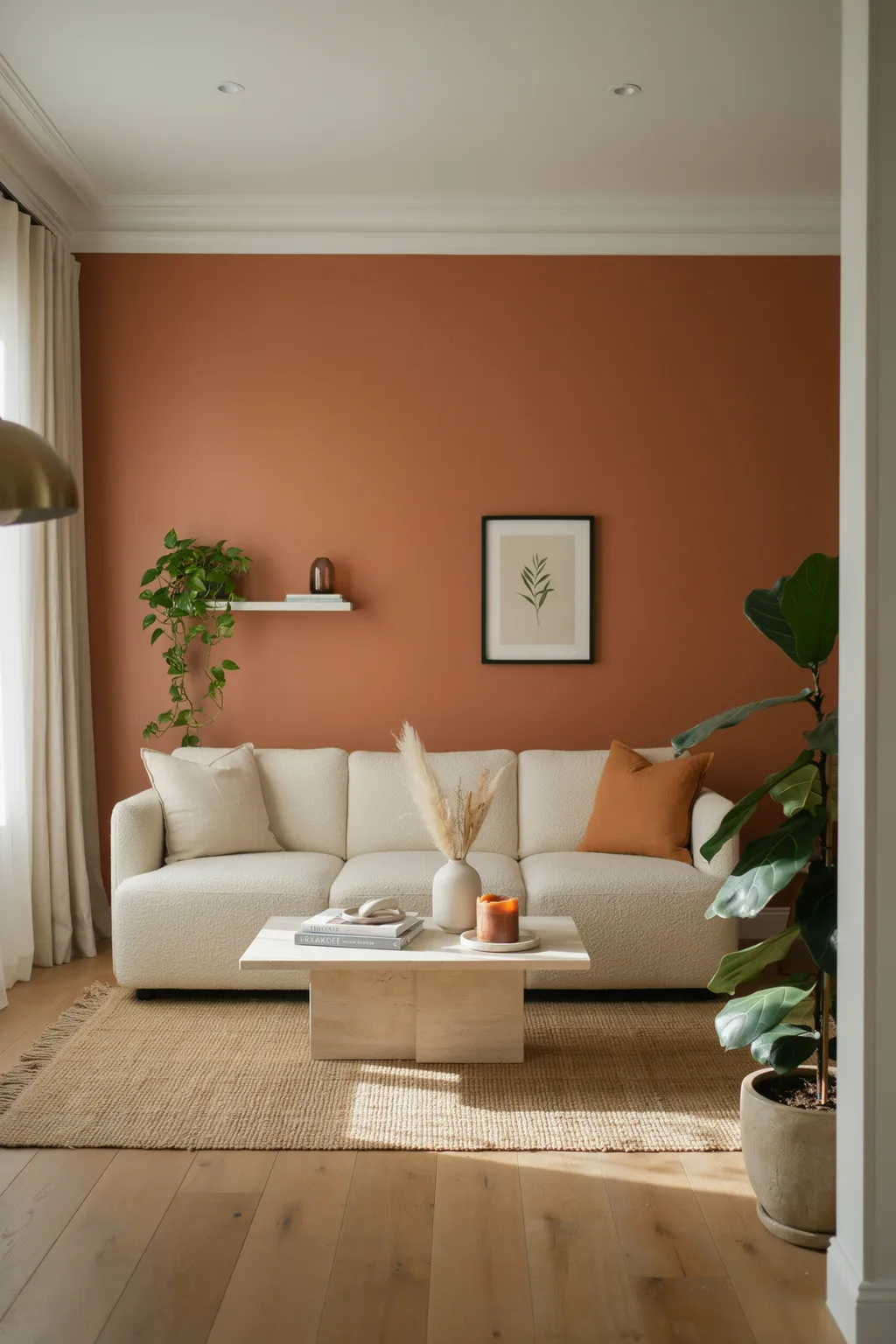 Paint an Accent Wall in a Warm Earthy Tone