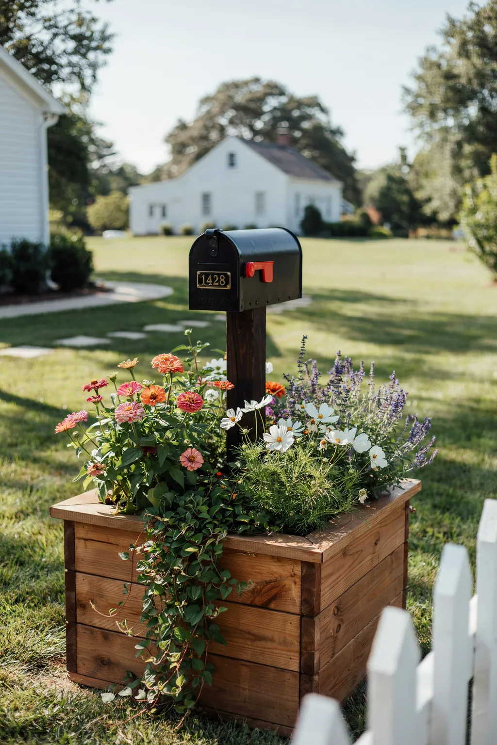 Rustic Wood Planter Box