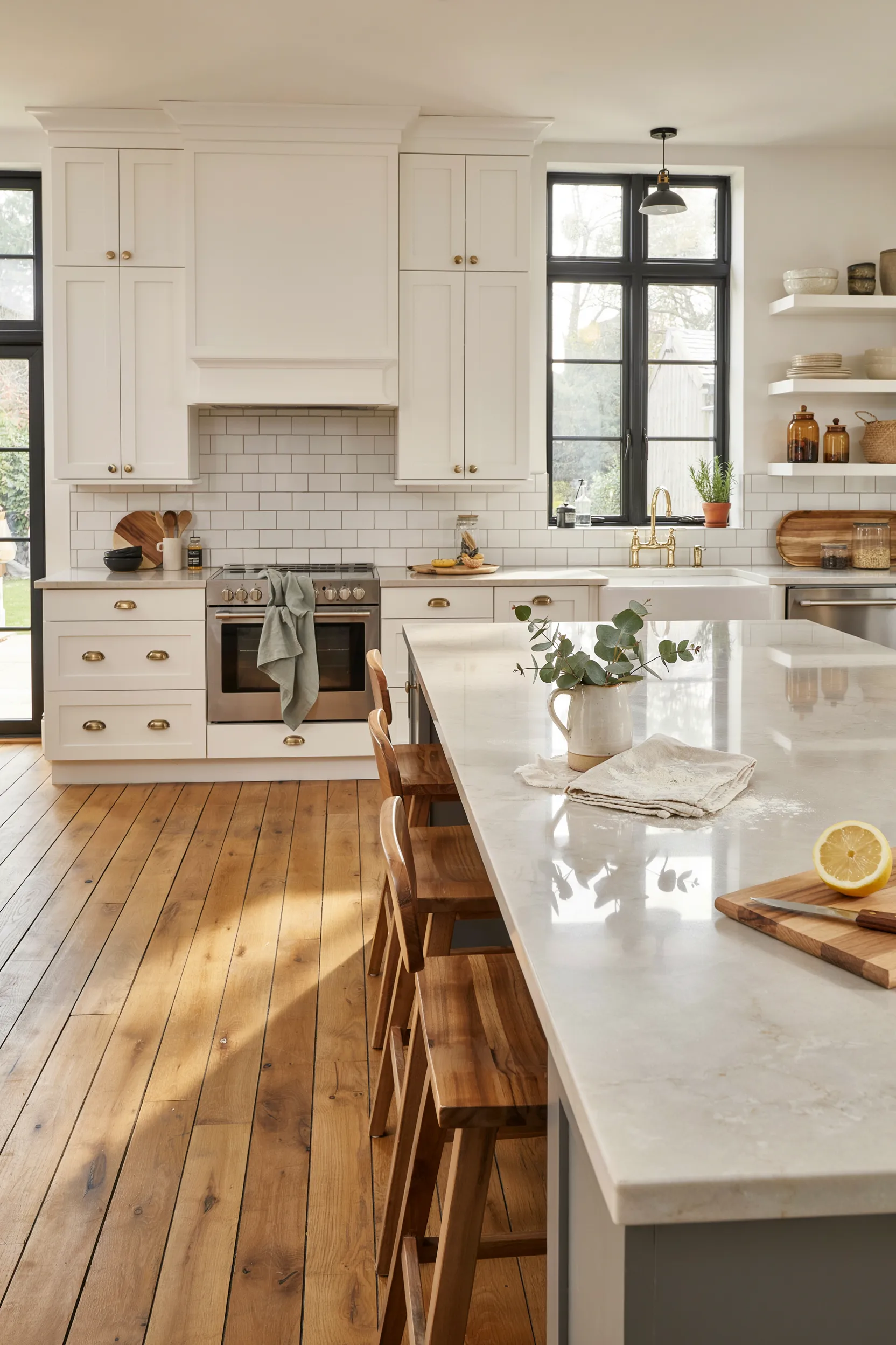 Shaker-Style Cabinets in Pure White