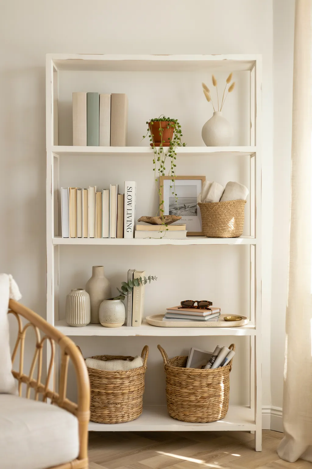Style Your Bookshelf with Seasonal Props