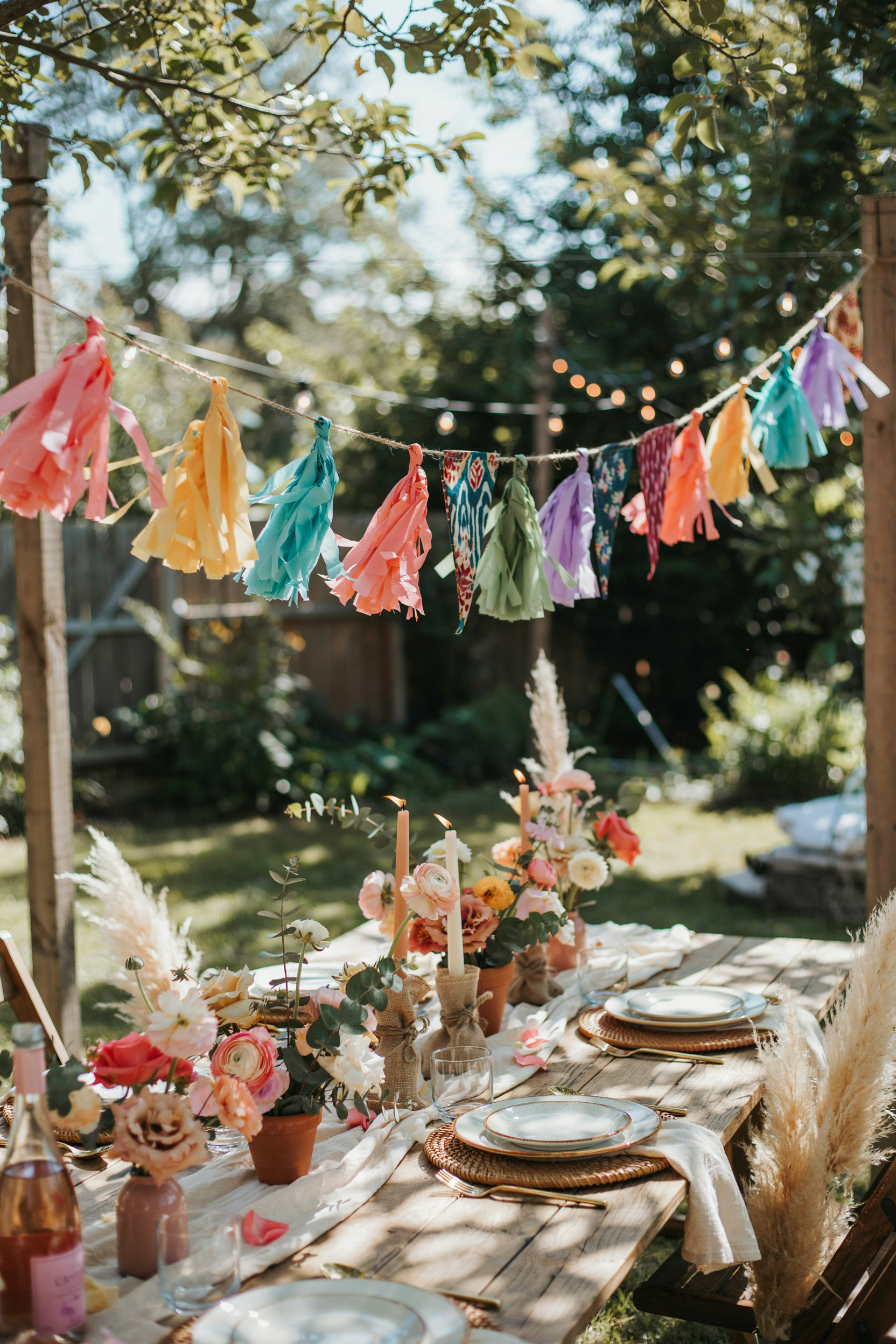 Tassel Bunting for a Festive Boho Vibe