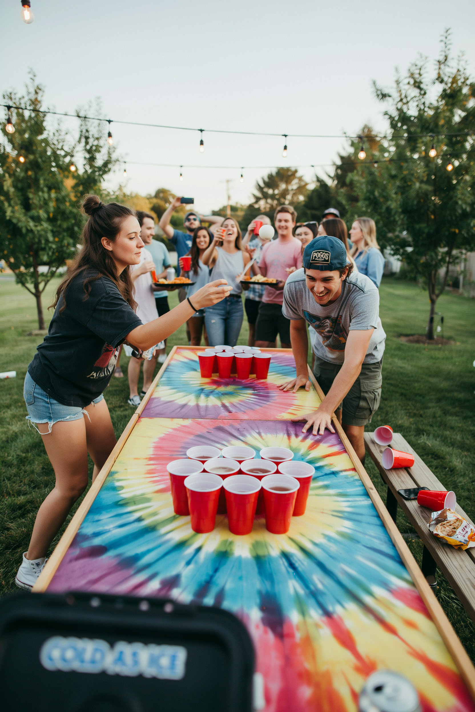 Tie-Dye Painted Table