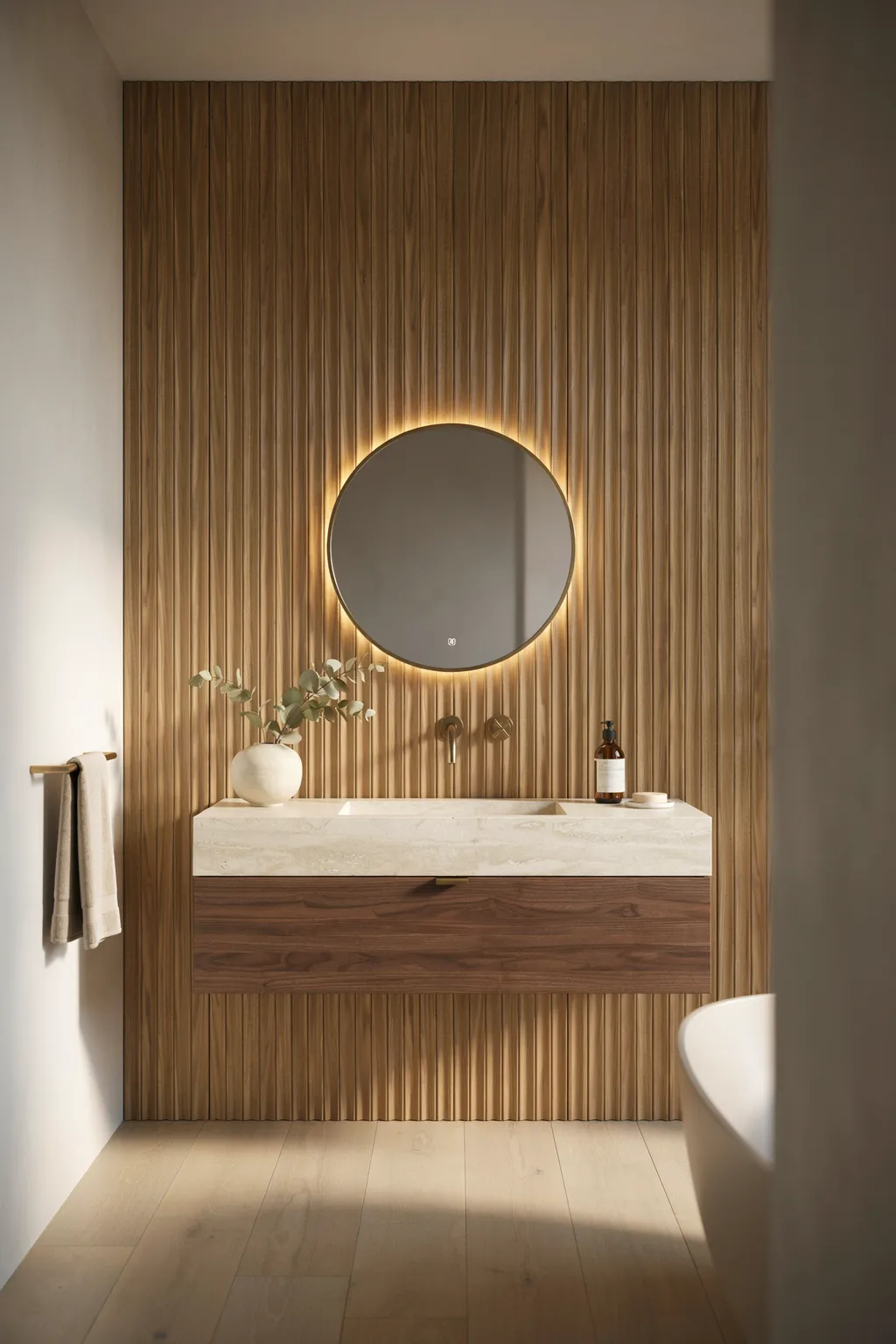 Try a Statement Wall With Fluted Panels