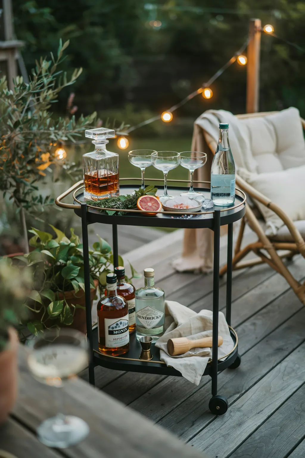 Try an Outdoor Bar Cart