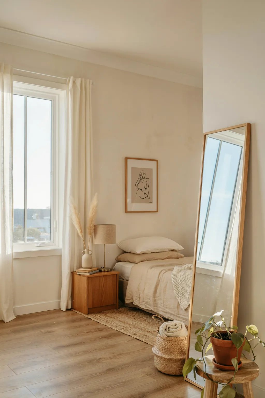 Use mirrors to open up the space
