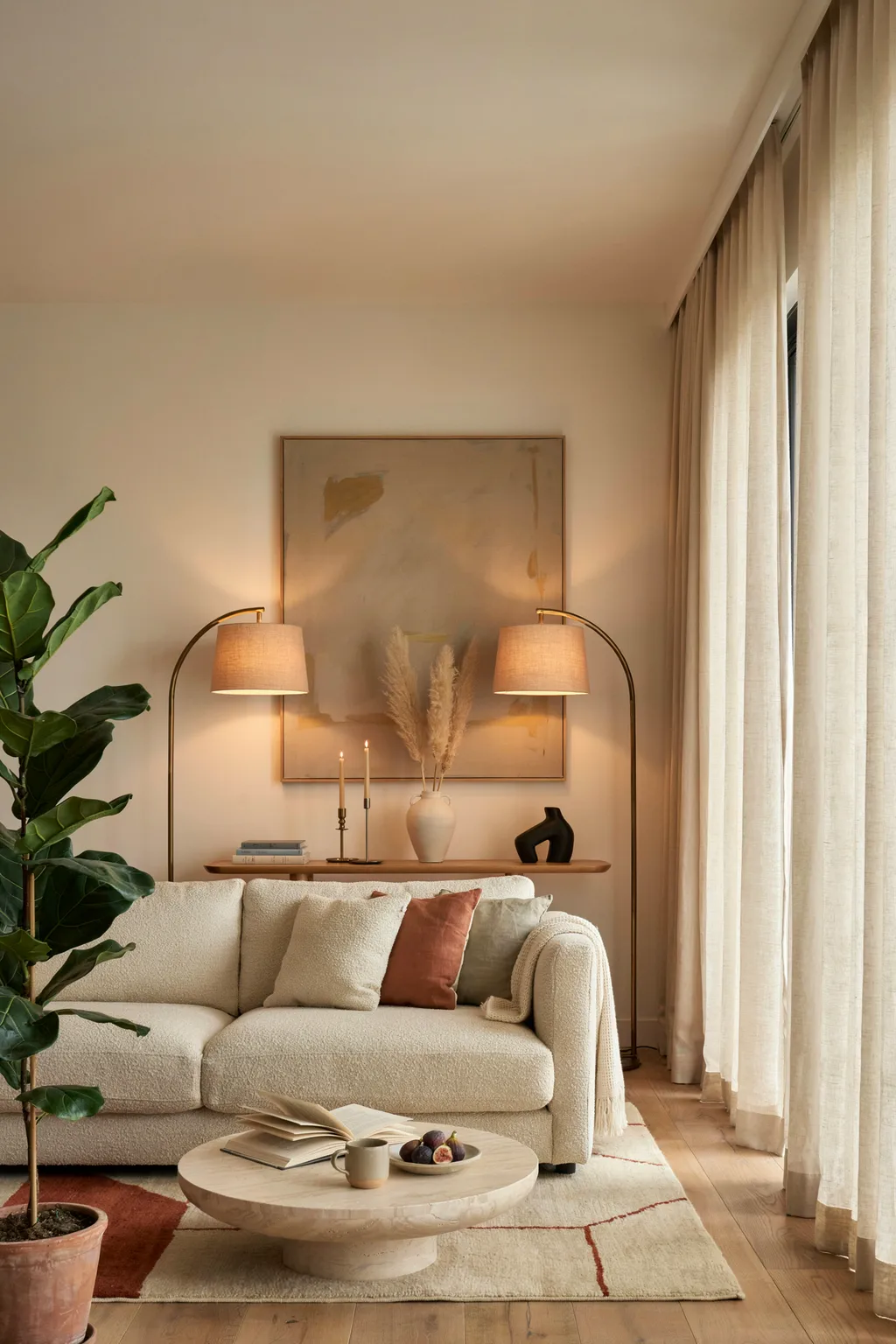 Use a Console Table Behind the Sofa